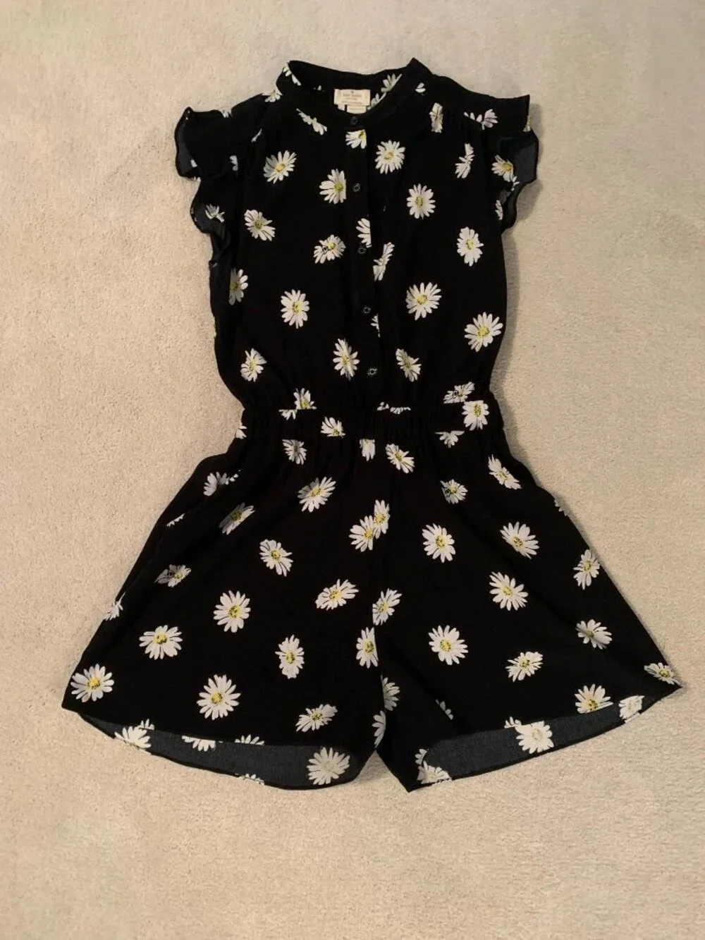 Kate Spade Daisy Dot Crepe Romper Size 0